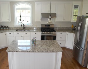 Custom Kitchen with shaker cabinets and granite by Mt. Tabor Builders, Inc.