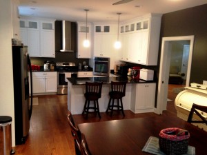 Custom kitchen by Mt. Tabor Builders in new home in Sharpsburg