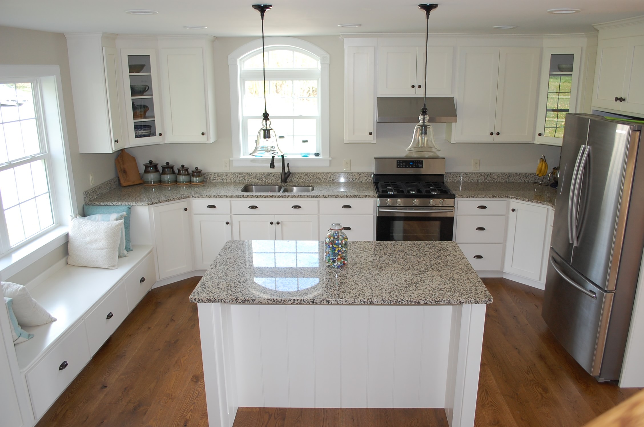 Custom kitchen with shaker cabinets