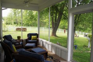 Screened porch built by Mt. Tabor Builders in Clear Spring, MD