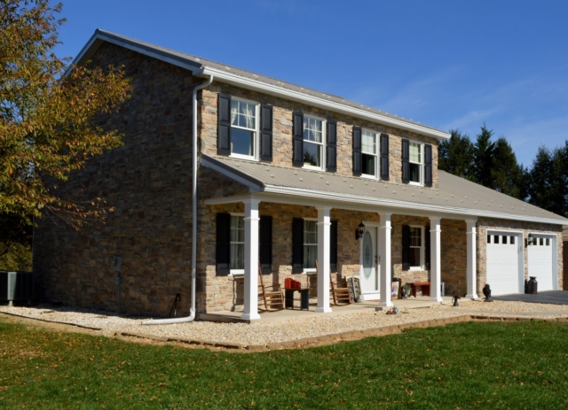 Stone colonial renovation in Clear Spring, MD by Mt. Tabor Builders, Inc.
