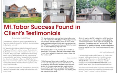 Mt. Tabor Success Found in Client Testimonials