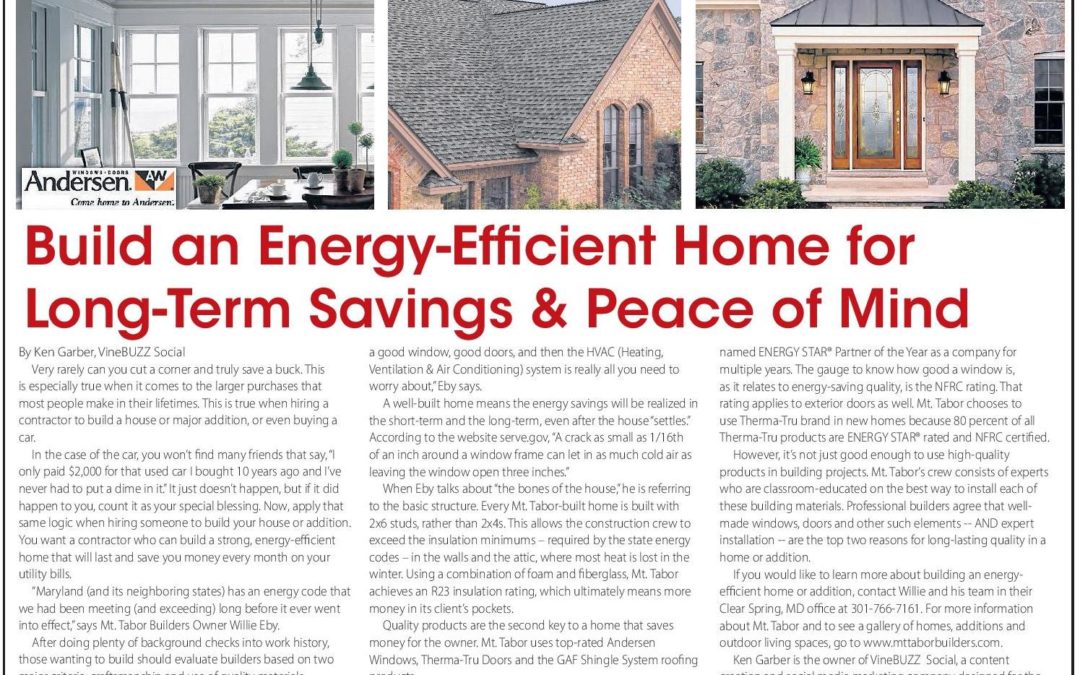 Build an Energy-Efficient Home for Long-Term Savings