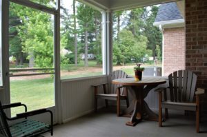 Williamsport, MD Cape Cod screened-in porch in custom home built by Mt. Tabor Builders of Clear Spring, MD