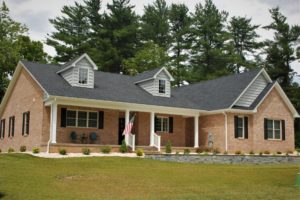 Custom-built, brick Cape Cod in Williamsport, MD, built by Mt. Tabor Builders of Clear Spring, MD