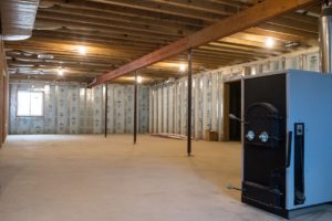 Greencastle, PA craftsman custom home built by Mt. Tabor Builders in Clear Spring, MD. Unfinished basement ready for finishing into living space.