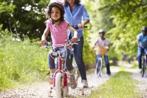 Bike riding near a mountain home in West Virginia or Western Maryland. Mt. Tabor Builders builds mountain homes.