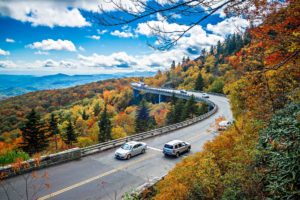 Driving toward a mountain home in West Virginia or Western Maryland. Mt. Tabor Builders builds mountain homes.