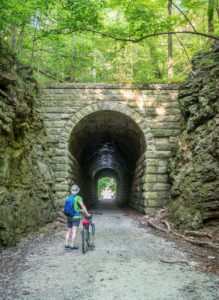 Biking near a mountain home in West Virginia