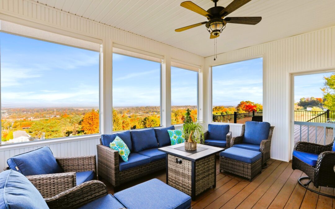 Sunroom and deck are the perfect combination for an outdoor living space