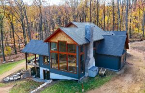 Timber frame custom home by Mt. Tabor Builders