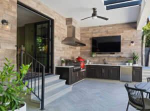 Outdoor Kitchen with Andersen Windows installed by Mt. Tabor Builders of Clear Spring, MD