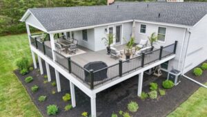 Custom deck designed and constructed by Mt. Tabor Builders in Clear Spring, MD