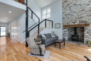 New rustic farmhouse designed and constructed by Mt. Tabor Builders of Clear Spring, MD