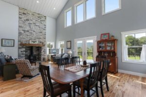 New rustic farmhouse designed and constructed by Mt. Tabor Builders of Clear Spring, MD