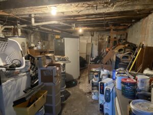 Basement clean out before
