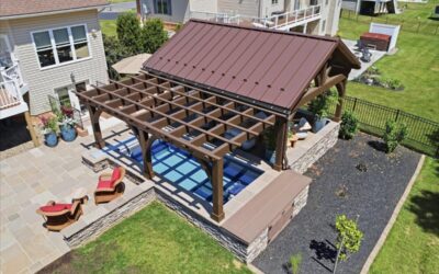 Newly Finished Timber Frame Pergola